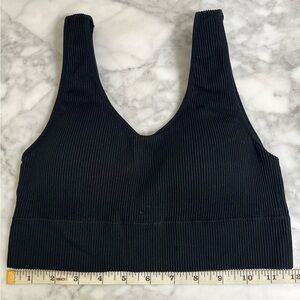 GapBody ⭐️ Ribbed Black Scoop Neck Bralette, size S/CH